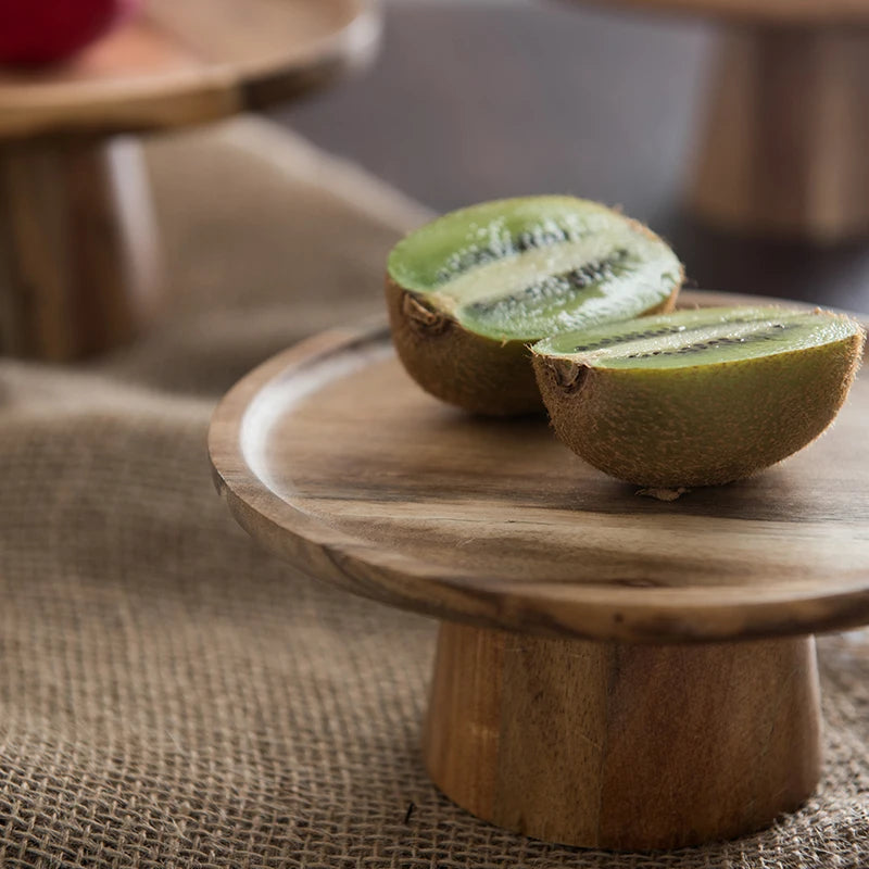 Elevated Natural Wooden Stand – Dessert & Serving Tray