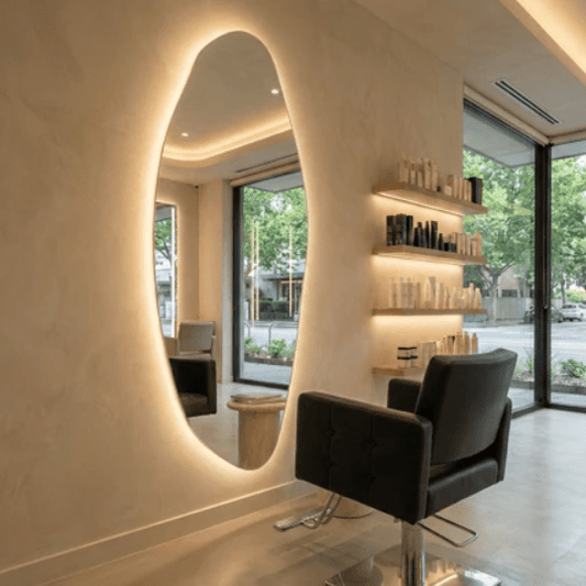 Opal Irregular LED Wall Mirror – Backlit Statement Mirror | Luxury home decor and furniture by Home Decor & Co