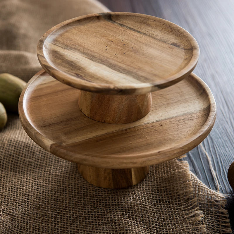 Elevated Natural Wooden Stand – Dessert & Serving Tray