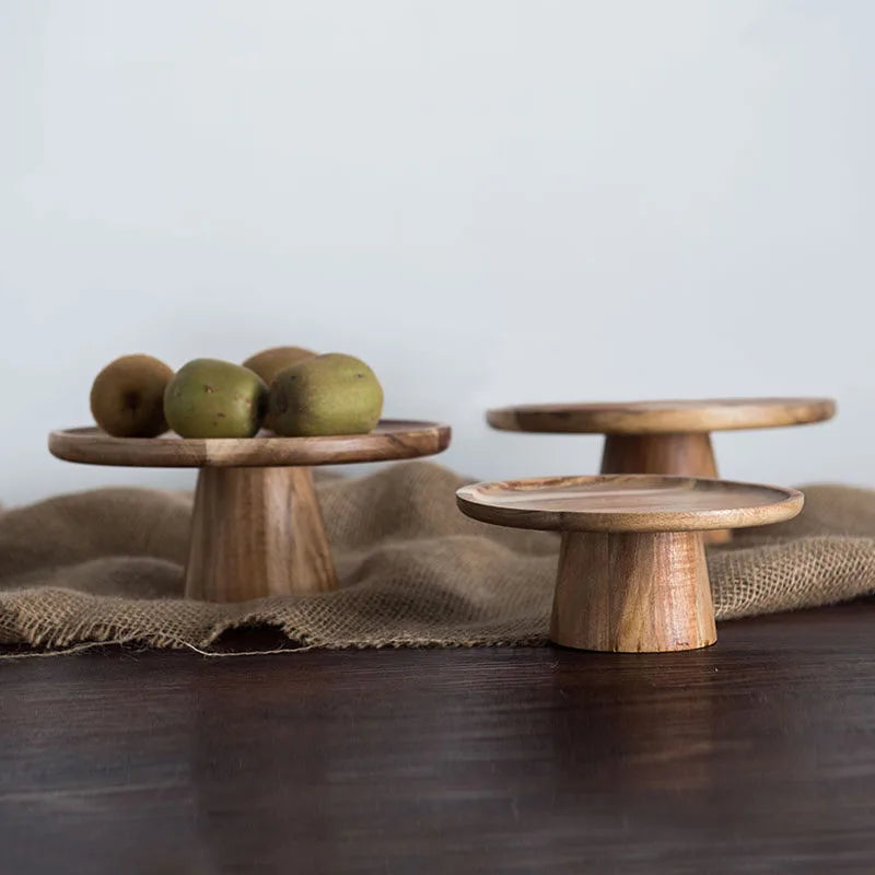 Elevated Natural Wooden Stand – Dessert & Serving Tray