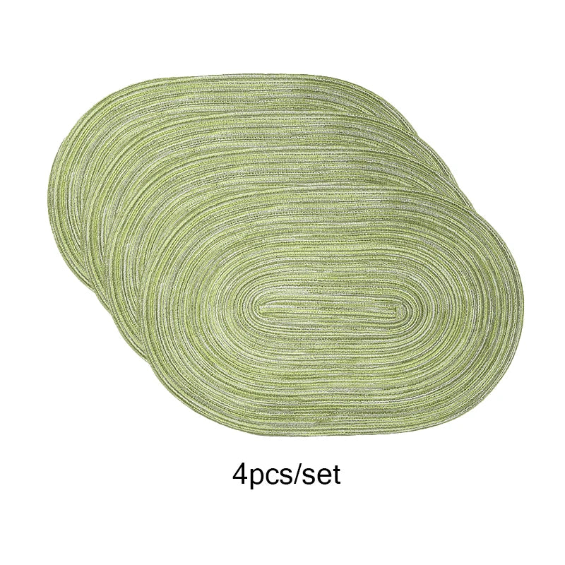 Set of 4 – Heat Resistant Washable Dining Table Mats, Non-Slip Mixed Colour Design