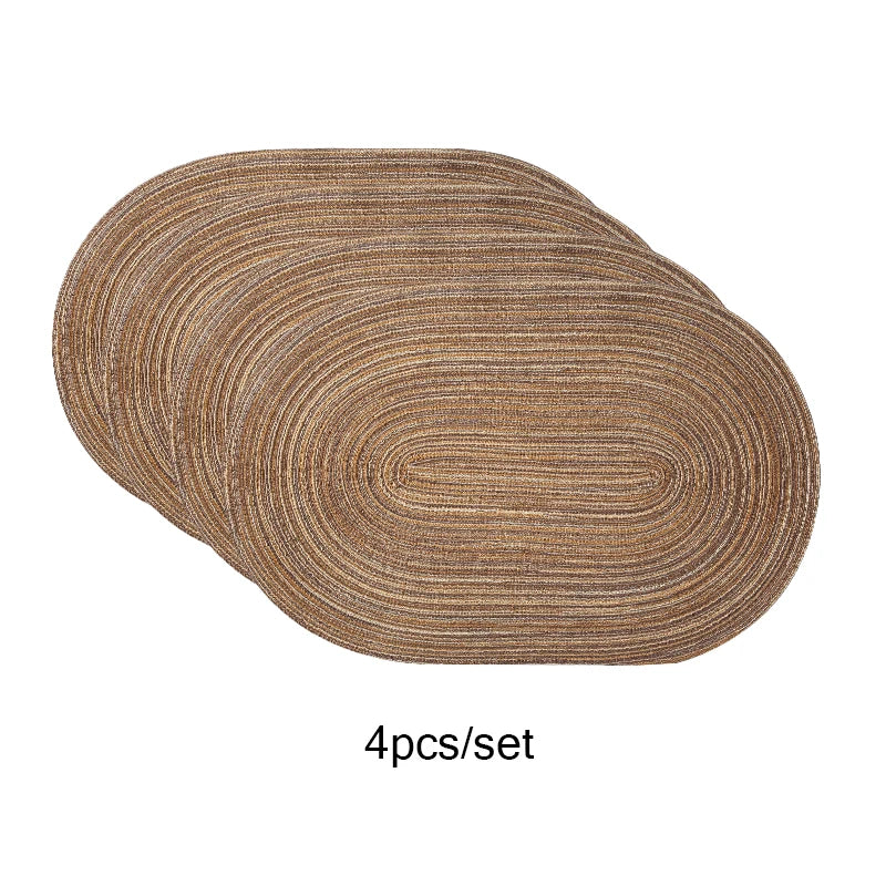 Set of 4 – Heat Resistant Washable Dining Table Mats, Non-Slip Mixed Colour Design