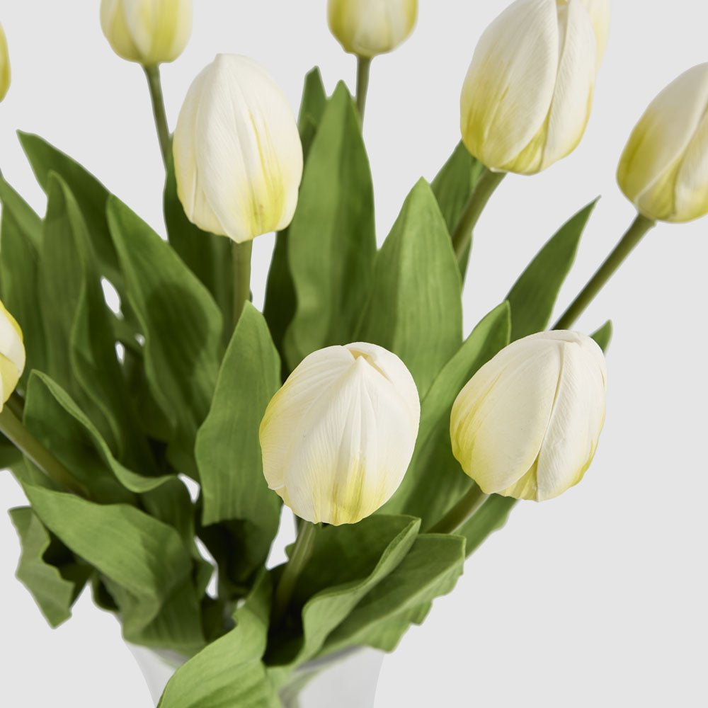 Real Touch Tulip Floral Arrangement in Water Vase White | Luxury home decor and furniture by Home Decor & Co