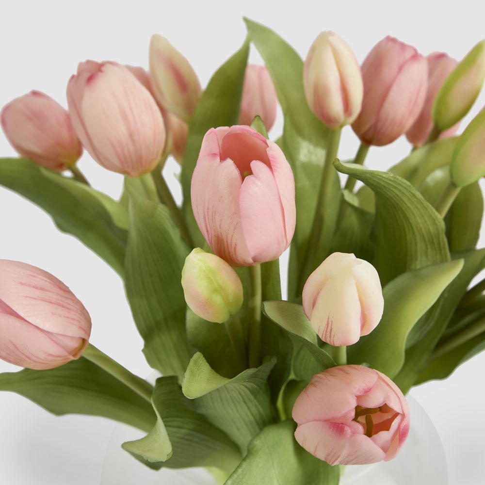 Real Touch Tulip in Water Vase Pink | Luxury home decor and furniture by Home Decor & Co