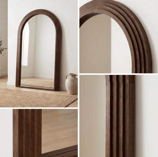 Sierra Arched Step Mirror – Signature Sculptural Walnut Statement Piece | Luxury home decor and furniture by Home Decor & Co
