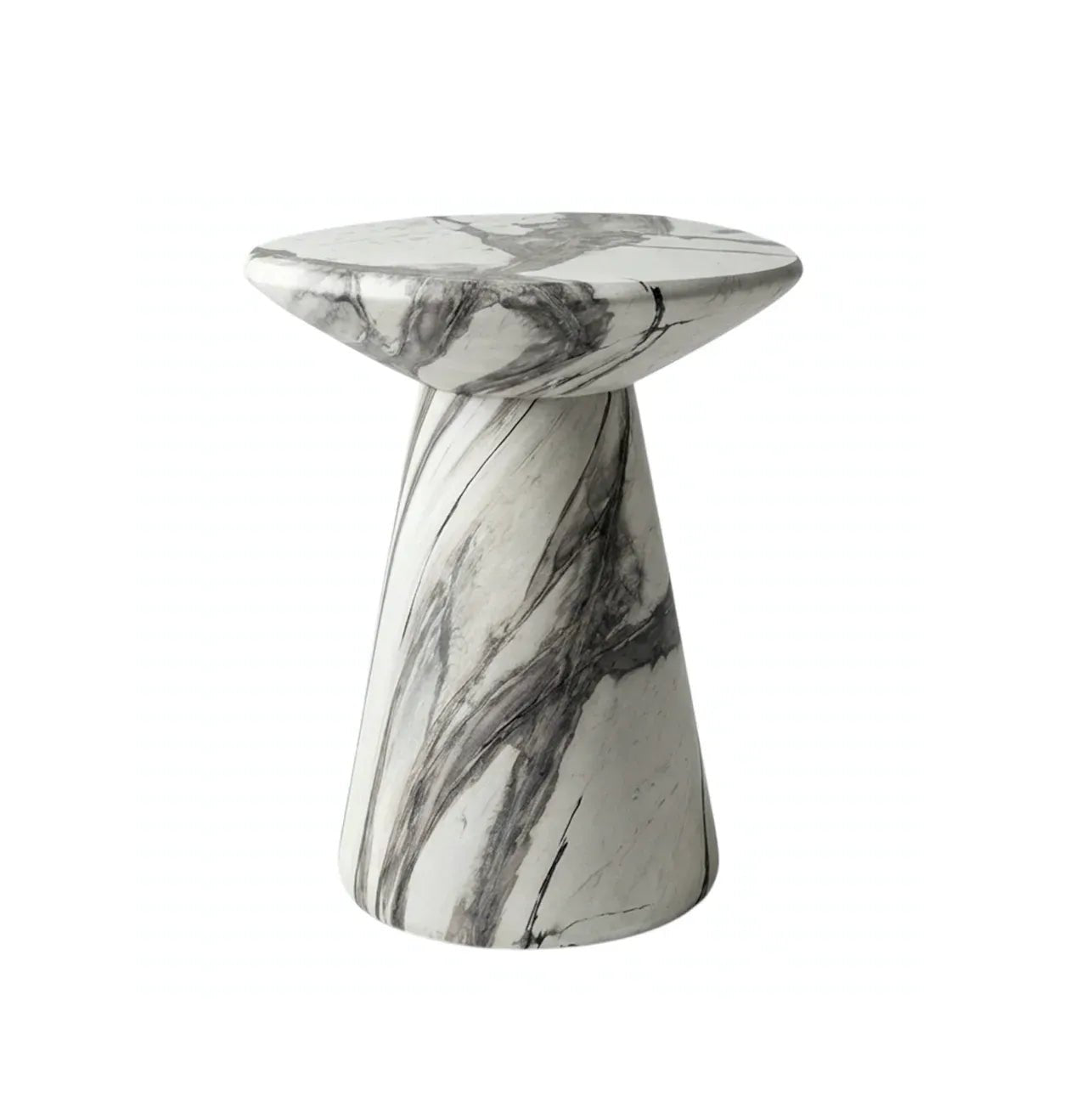 Veneta Stone Side Table - Panda Marble Finish | Luxury home decor and furniture by Home Decor & Co