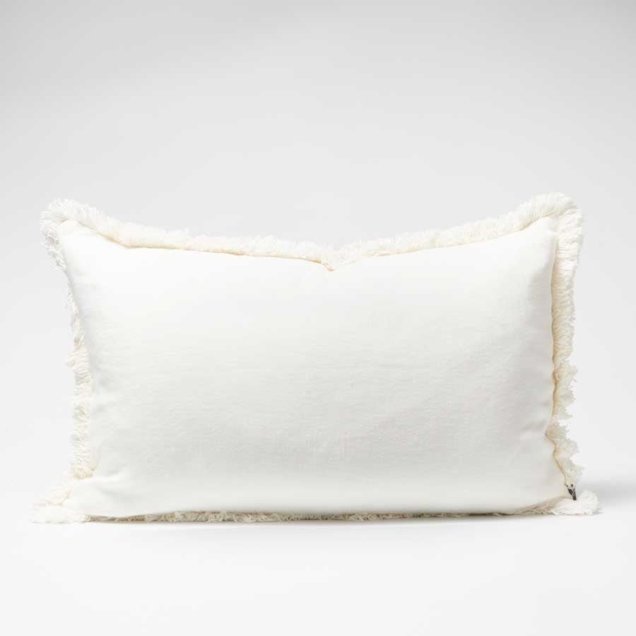 Luca Boho Linen Cushion - Off White | Luxury home decor and furniture by Home Decor & Co