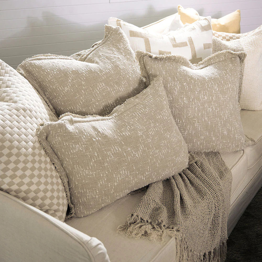Polo Cushion - Natural/White
