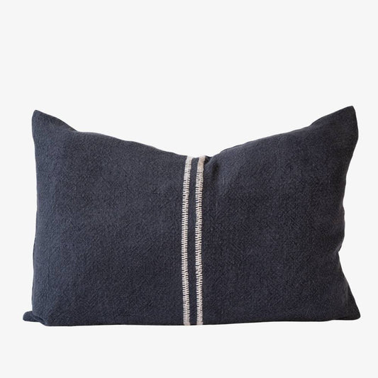 Orion Linen Cushion - Midnight/White | Luxury home decor and furniture by Home Decor & Co