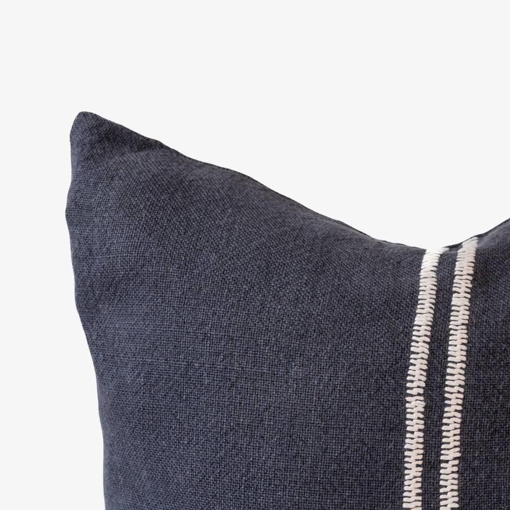 Orion Linen Cushion - Midnight/White | Luxury home decor and furniture by Home Decor & Co