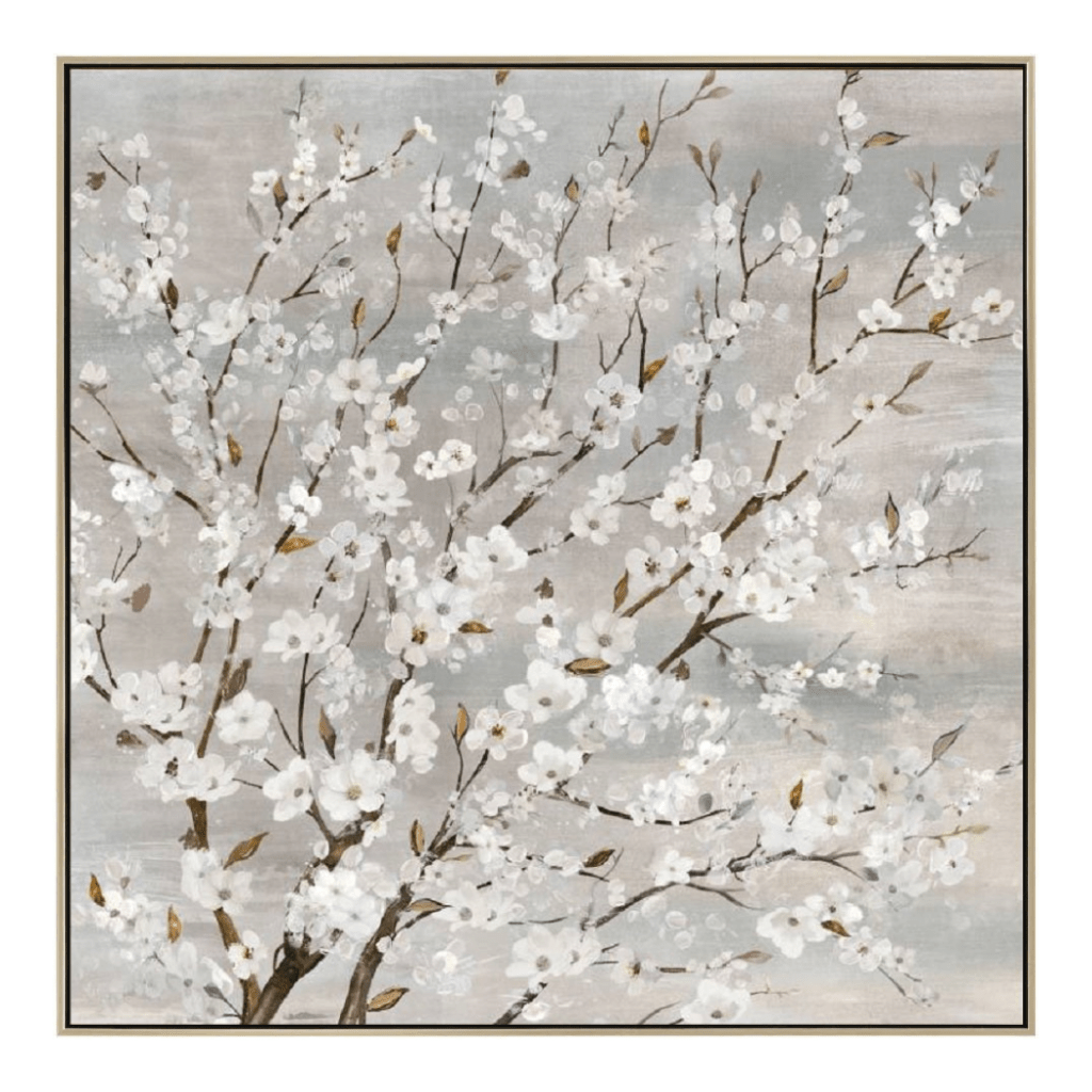 Wood Framed Blossom Canvas Wall Art 80cm | Luxury home decor and furniture by Home Decor & Co