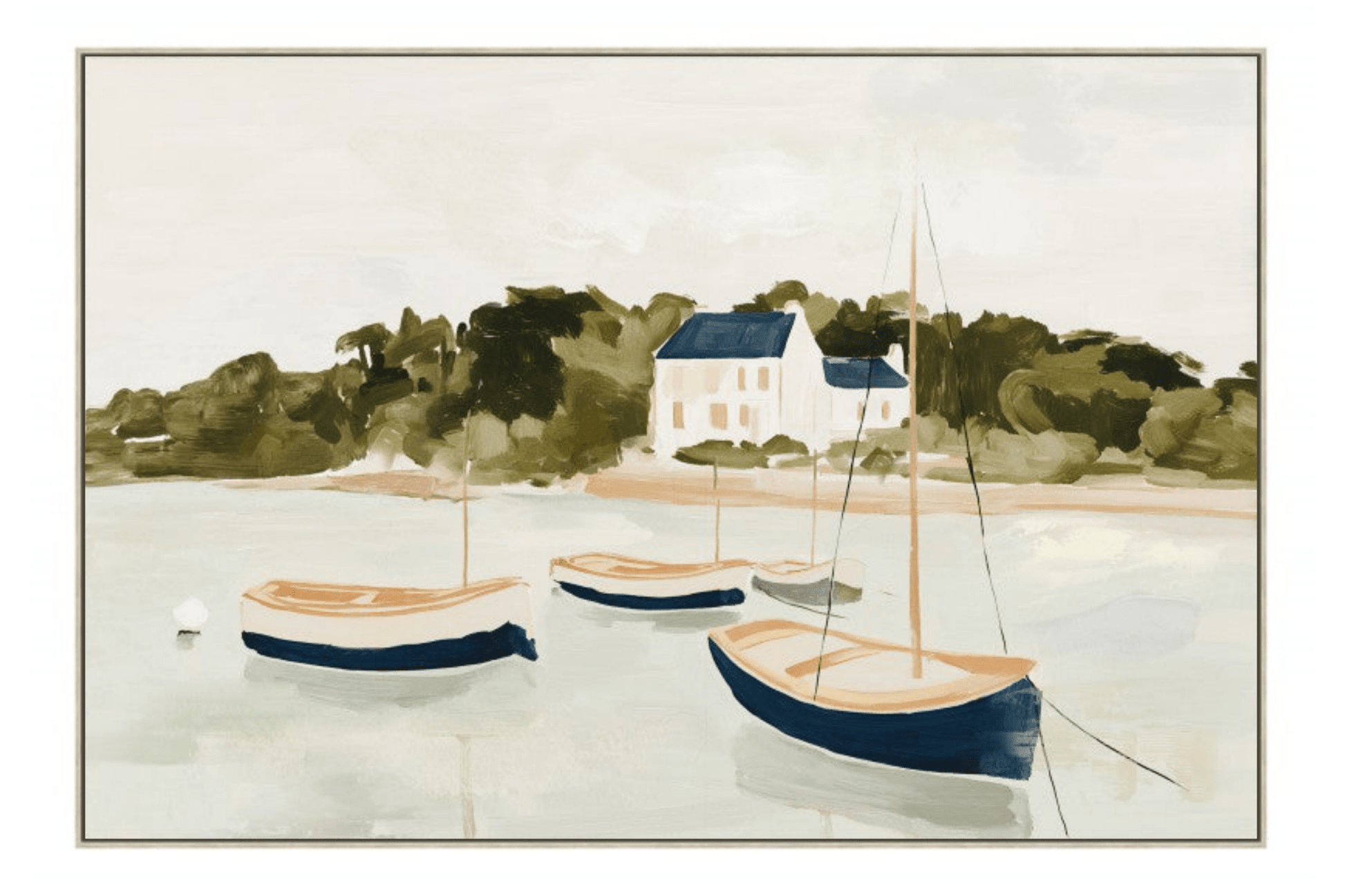 Boats By The Bay Framed Artwork 120cm | Luxury home decor and furniture by Home Decor & Co
