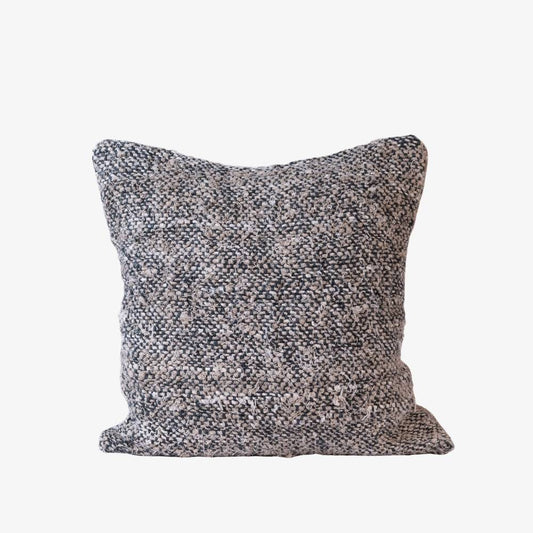 Wabi Cushion - 100% Recycled Linen, Midnight/Ivory/Natural | Luxury home decor and furniture by Home Decor & Co