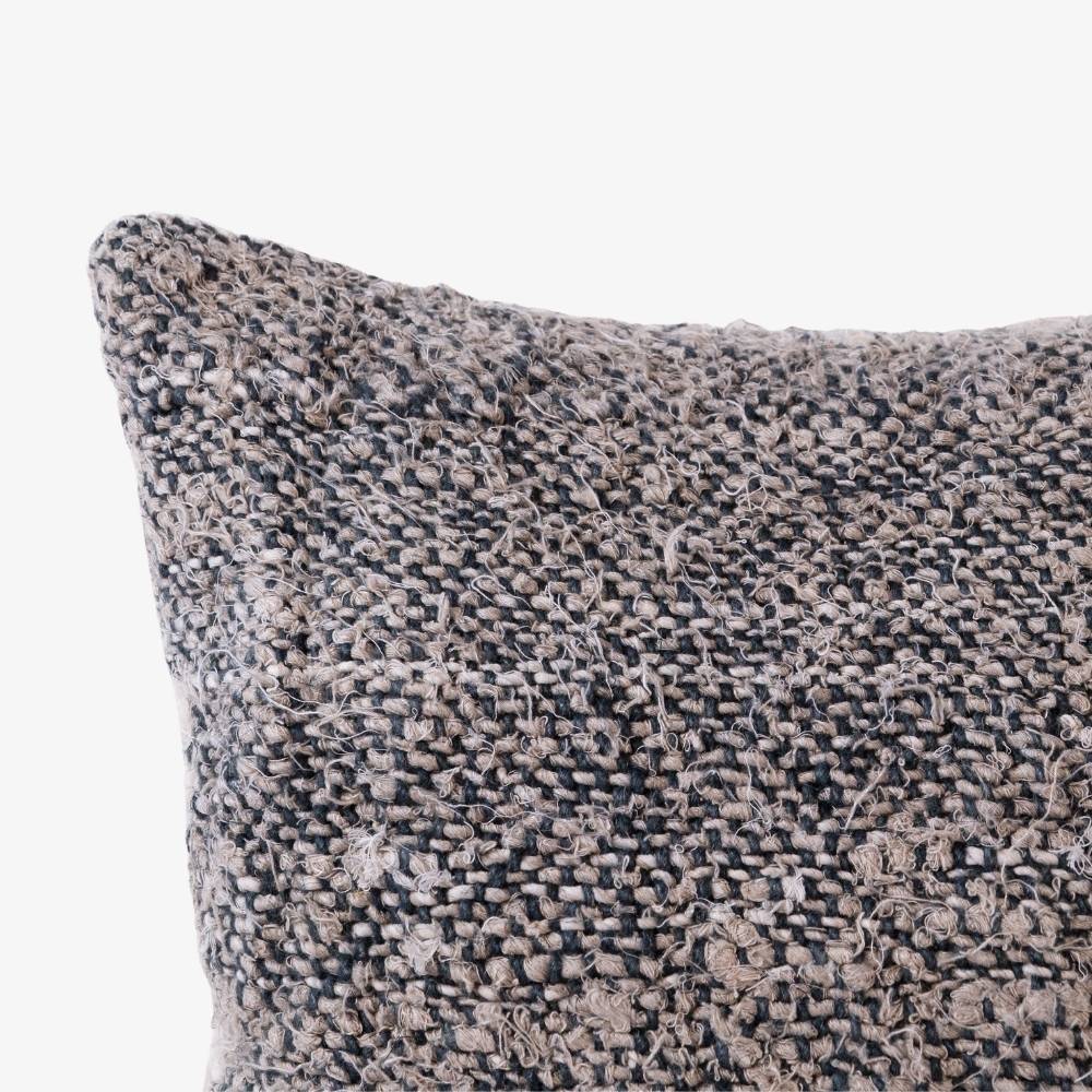 Wabi Cushion - 100% Recycled Linen, Midnight/Ivory/Natural | Luxury home decor and furniture by Home Decor & Co