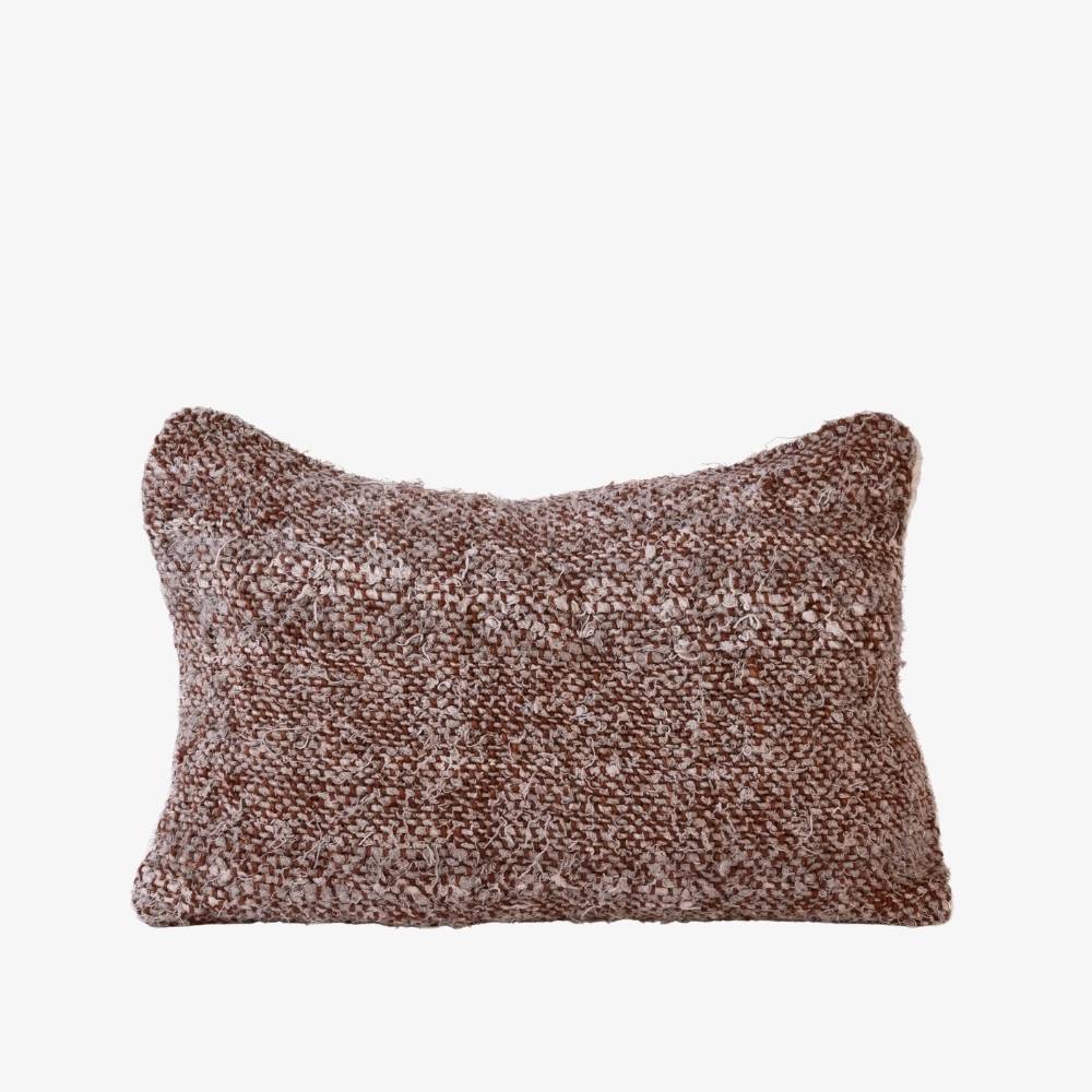Wabi Cushion - 100% Recycled Linen, Rust/Ivory/Natural | Luxury home decor and furniture by Home Decor & Co