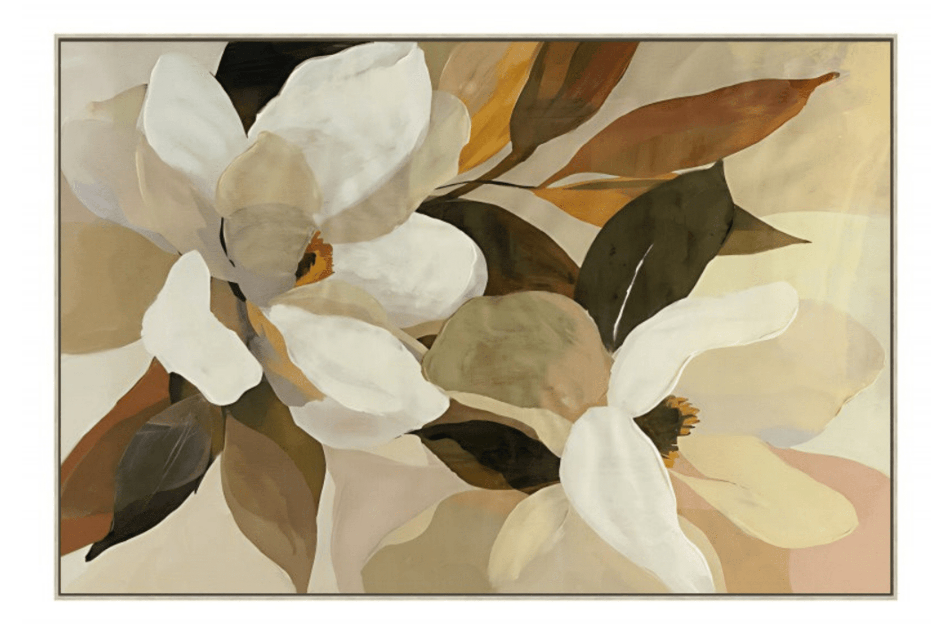 Magnolia Lumina Framed Artwork 120cm | Luxury home decor and furniture by Home Decor & Co
