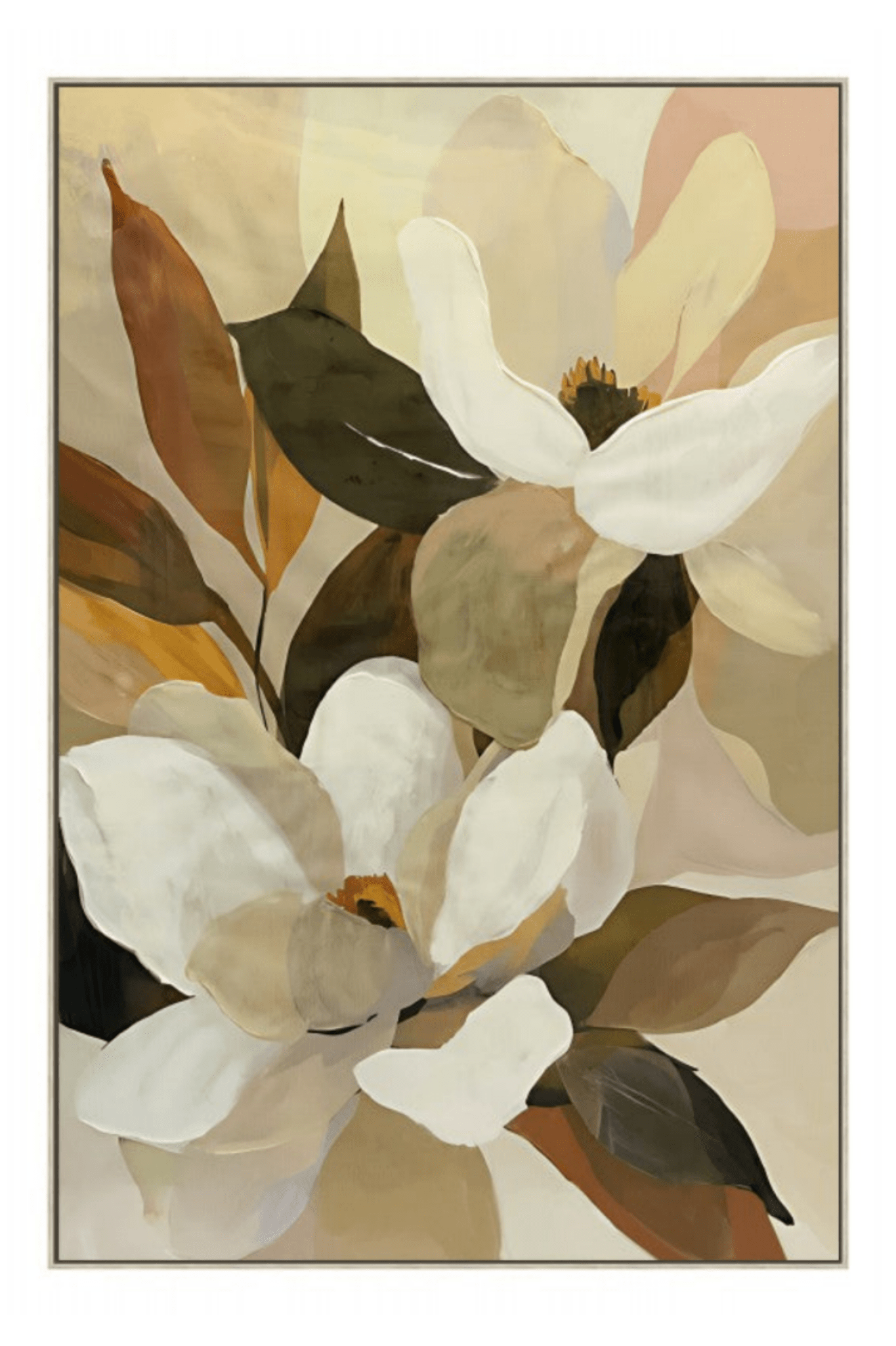 Magnolia Lumina Framed Artwork 120cm | Luxury home decor and furniture by Home Decor & Co