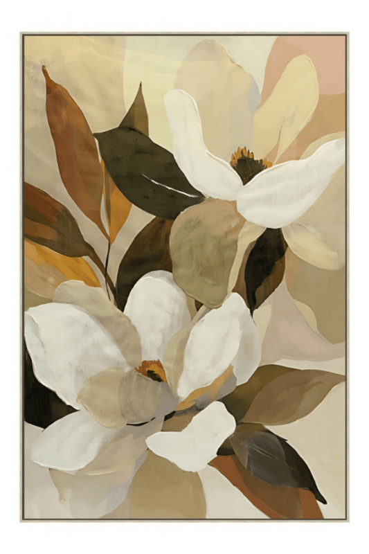 Magnolia Lumina Framed Artwork 120cm | Luxury home decor and furniture by Home Decor & Co