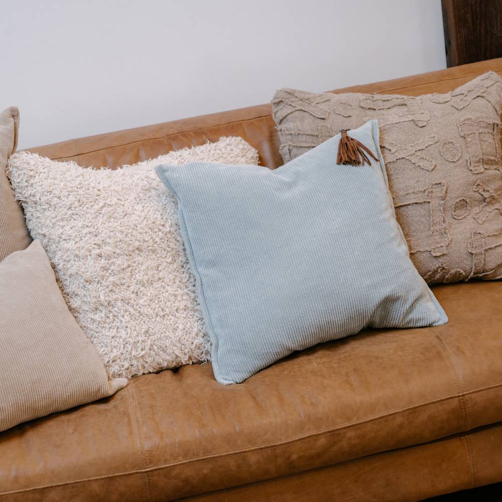 Hudson Corduroy Cushion - Soft Blue | Luxury home decor and furniture by Home Decor & Co