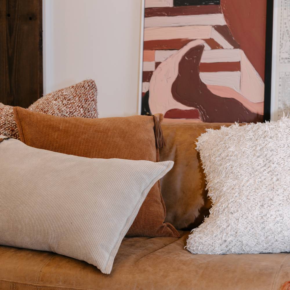 Hudson Corduroy Cushion - Natural | Luxury home decor and furniture by Home Decor & Co
