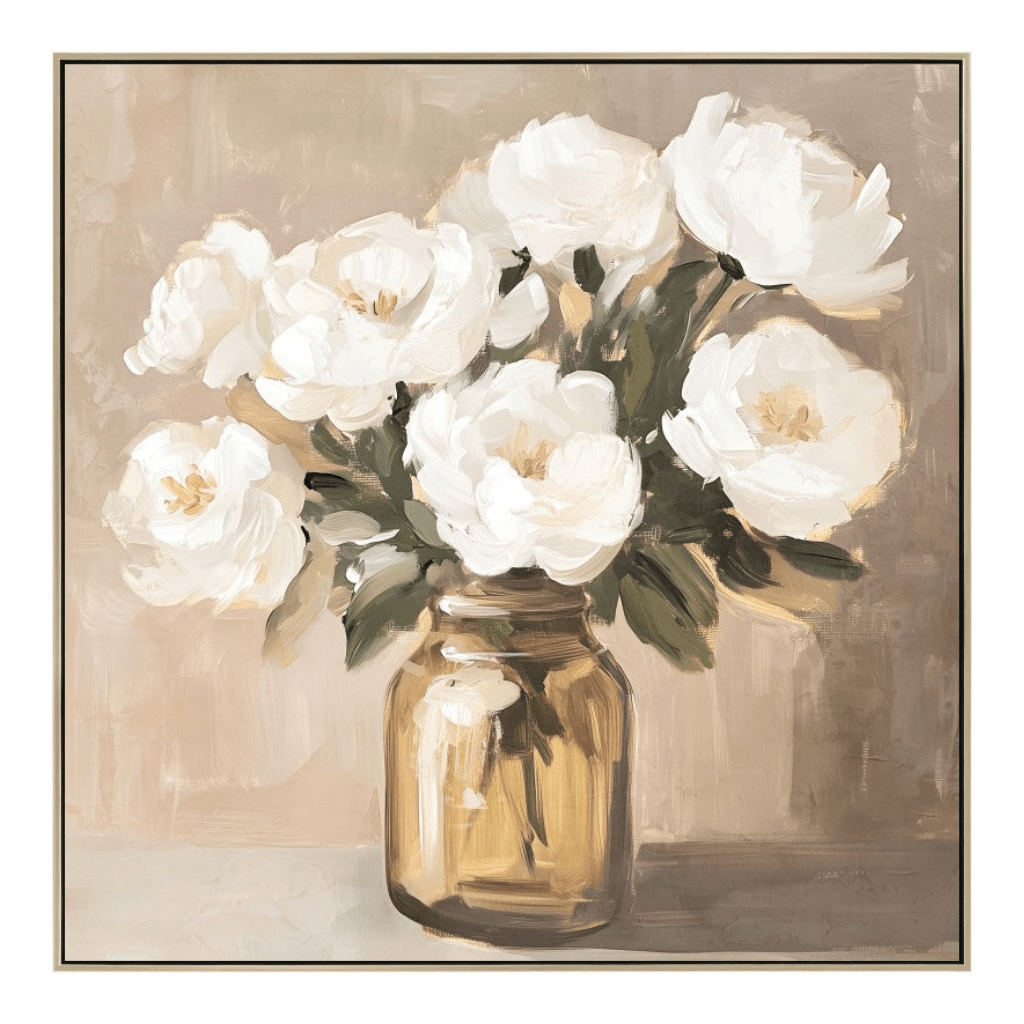 Floral Framed Artwork 80cm | Luxury home decor and furniture by Home Decor & Co