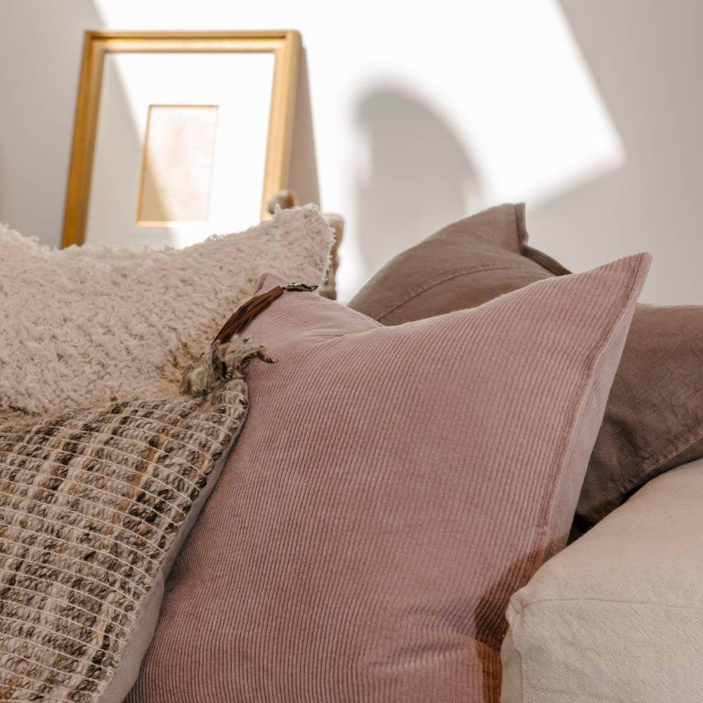 Hudson Corduroy Cushion - Musk | Luxury home decor and furniture by Home Decor & Co