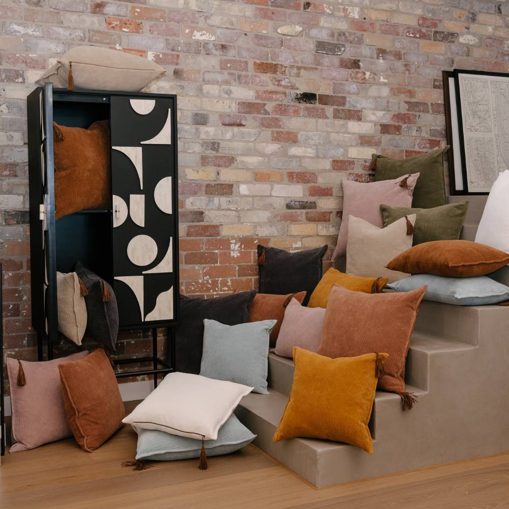 Hudson Corduroy Cushion - Clay | Luxury home decor and furniture by Home Decor & Co