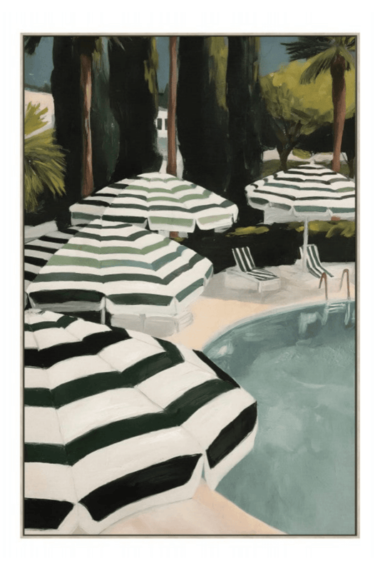 Chateau Pool Framed Artwork 120cm | Luxury home decor and furniture by Home Decor & Co