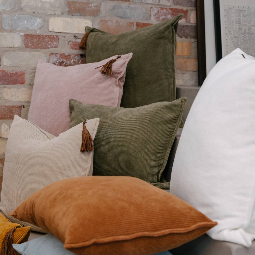 Hudson Corduroy Cushion - Moss Green | Luxury home decor and furniture by Home Decor & Co