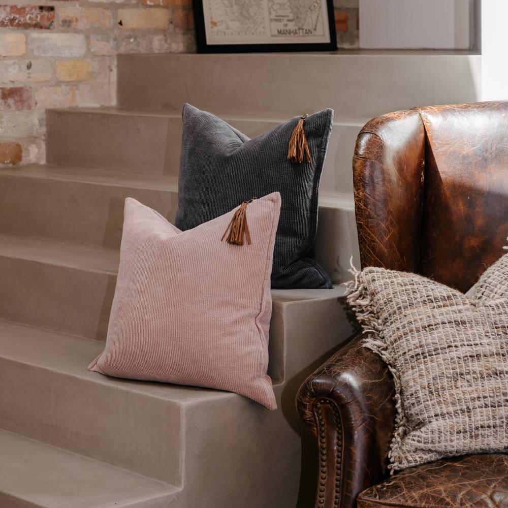 Hudson Corduroy Cushion - Midnight | Luxury home decor and furniture by Home Decor & Co