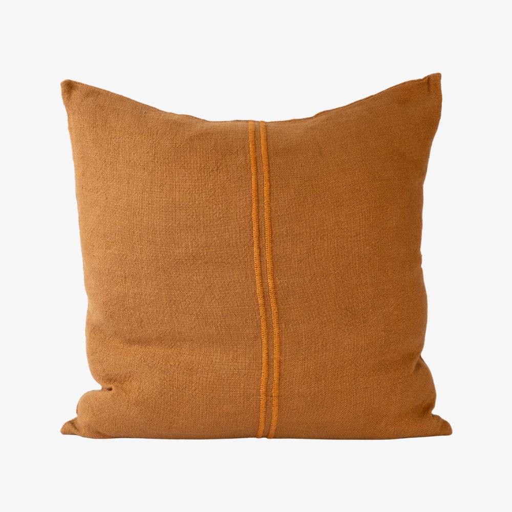 Orion Linen Cushion - Mustard/Mustard | Luxury home decor and furniture by Home Decor & Co