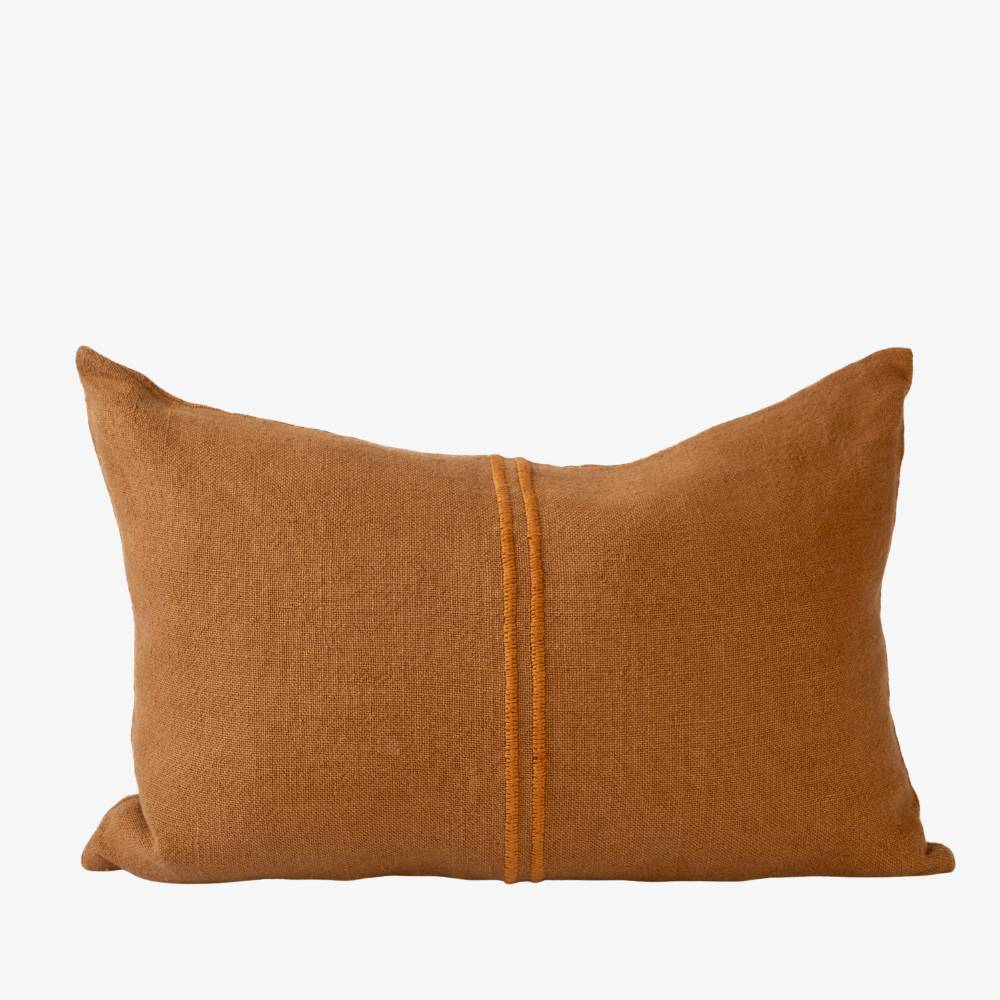 Orion Linen Cushion - Mustard/Mustard | Luxury home decor and furniture by Home Decor & Co