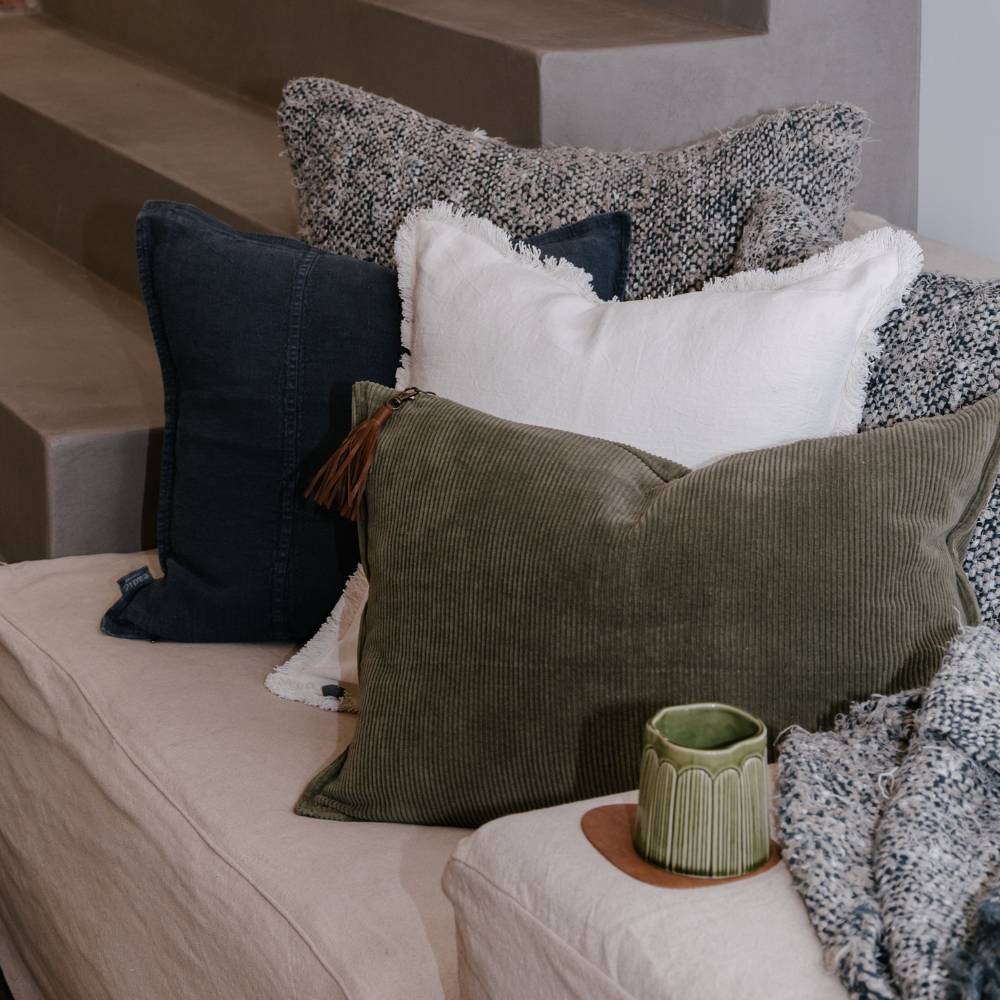 Hudson Corduroy Cushion - Moss Green | Luxury home decor and furniture by Home Decor & Co