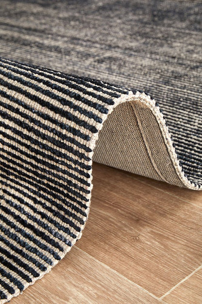 Allure Black Cotton Rayon Rug, view 6