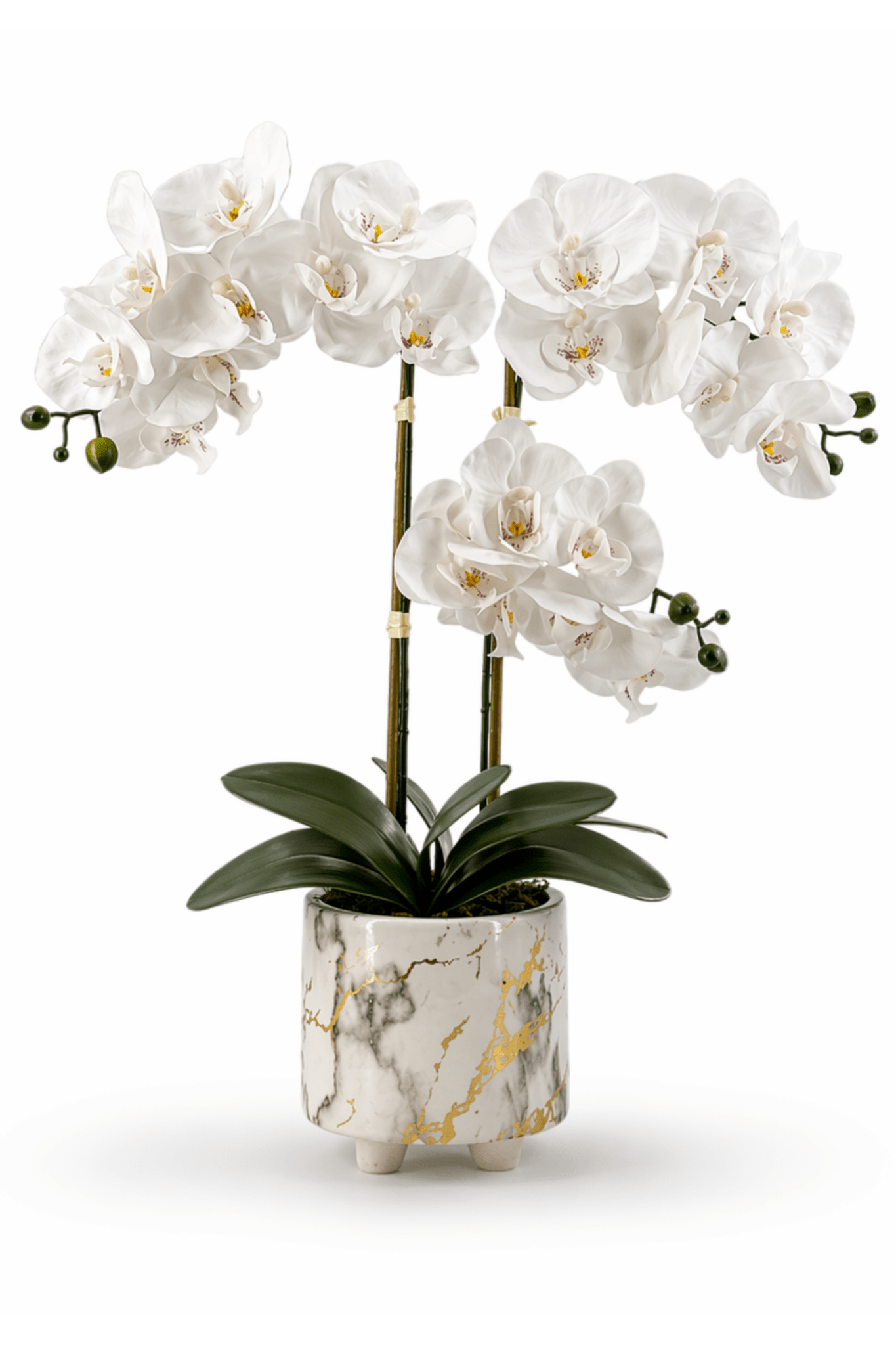 Artificial Orchid in Marble Ceramic Pot 55cm | Luxury home decor and furniture by Home Decor & Co