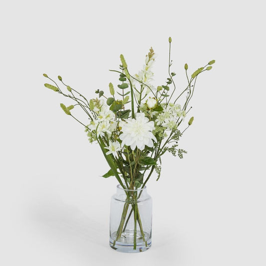 Dahlia Eucalyptus Mixed Arrangement in Vase 60cm | Luxury home decor and furniture by Home Decor & Co