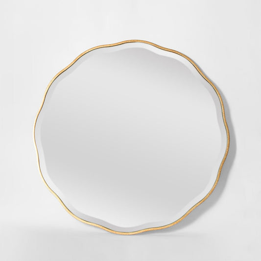 Camille Scallop Mirror Small Gold | Luxury home decor and furniture by Home Decor & Co