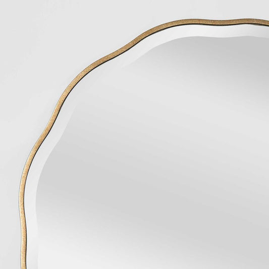 Camille Scallop Mirror Small Gold | Luxury home decor and furniture by Home Decor & Co