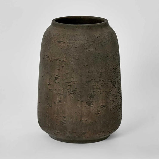 Landis Straight Vase Earth Brown | Luxury home decor and furniture by Home Decor & Co