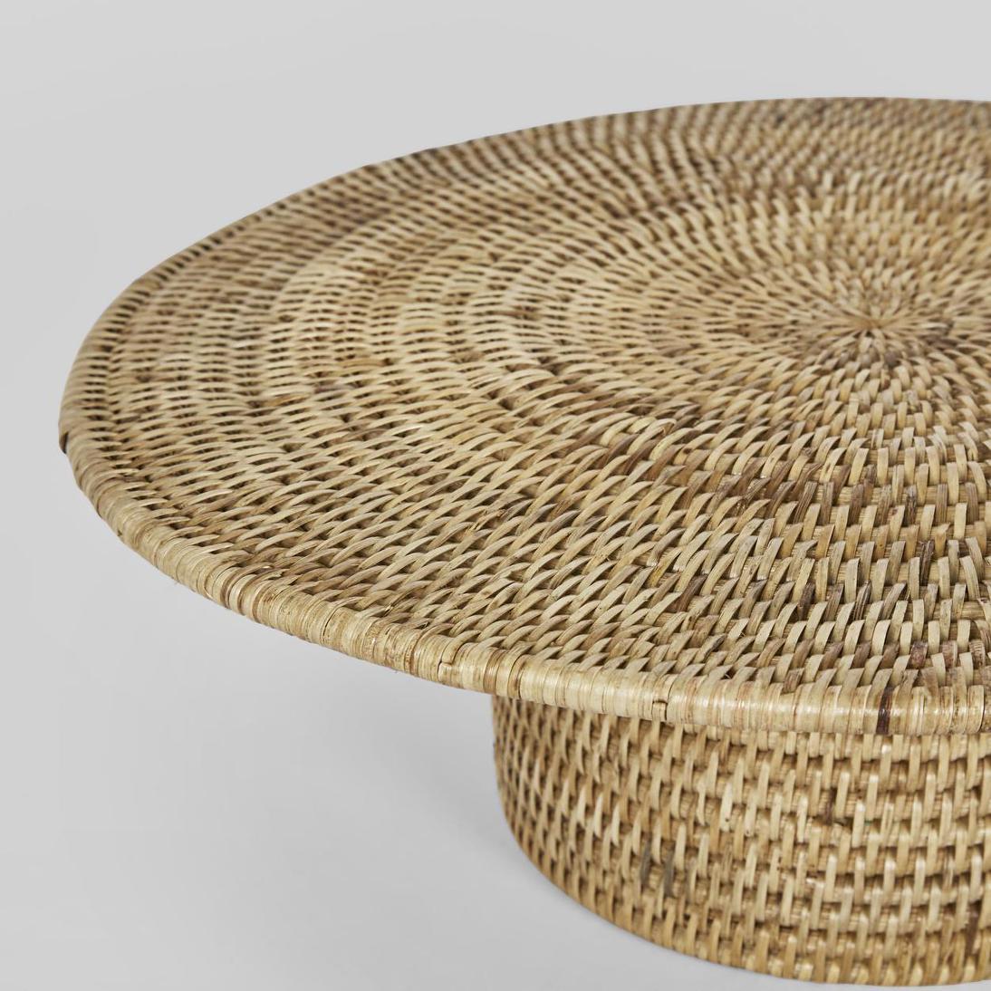 Paume Rattan Footed Stand Set 3 Natural | Luxury home decor and furniture by Home Decor & Co