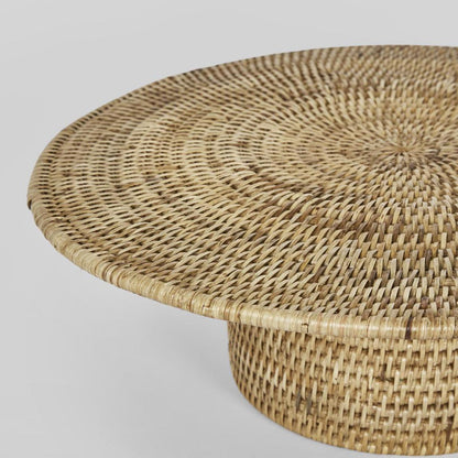 Paume Rattan Footed Stand Set of 3 Natural, view 3