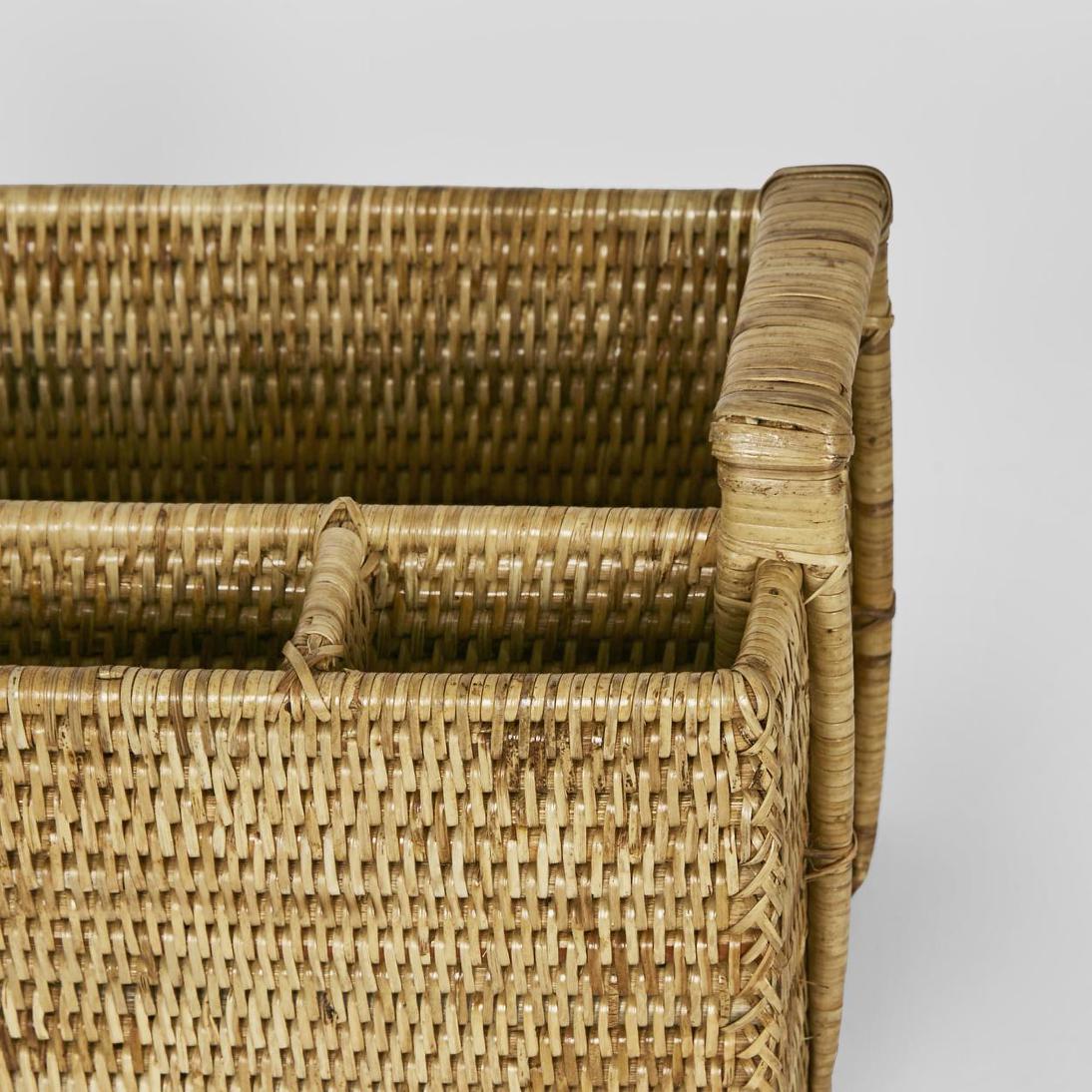 Paume Rattan Cutlery Caddy Natural | Luxury home decor and furniture by Home Decor & Co