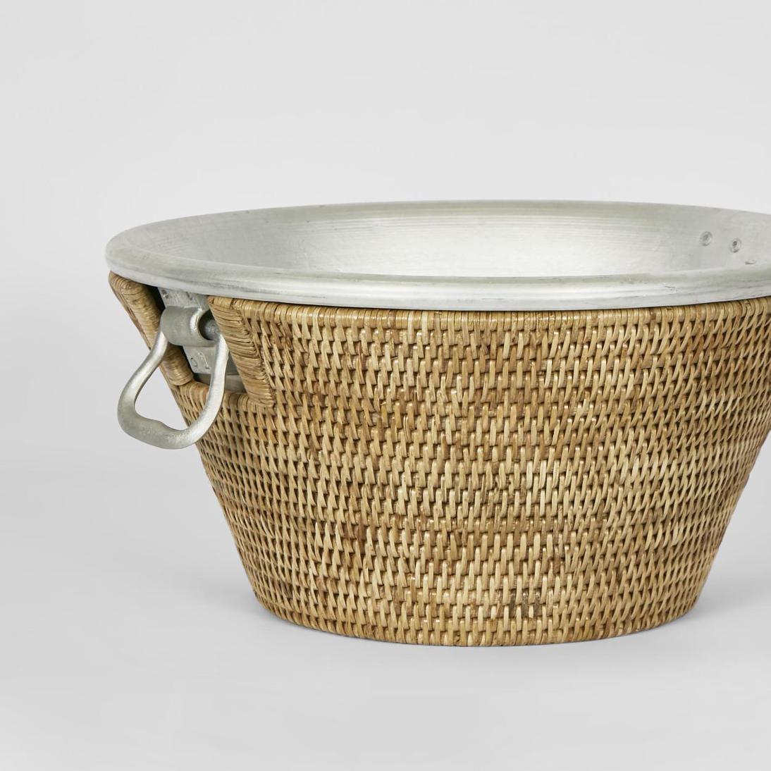 Paume Rattan Drinks Cooler Natural | Luxury home decor and furniture by Home Decor & Co