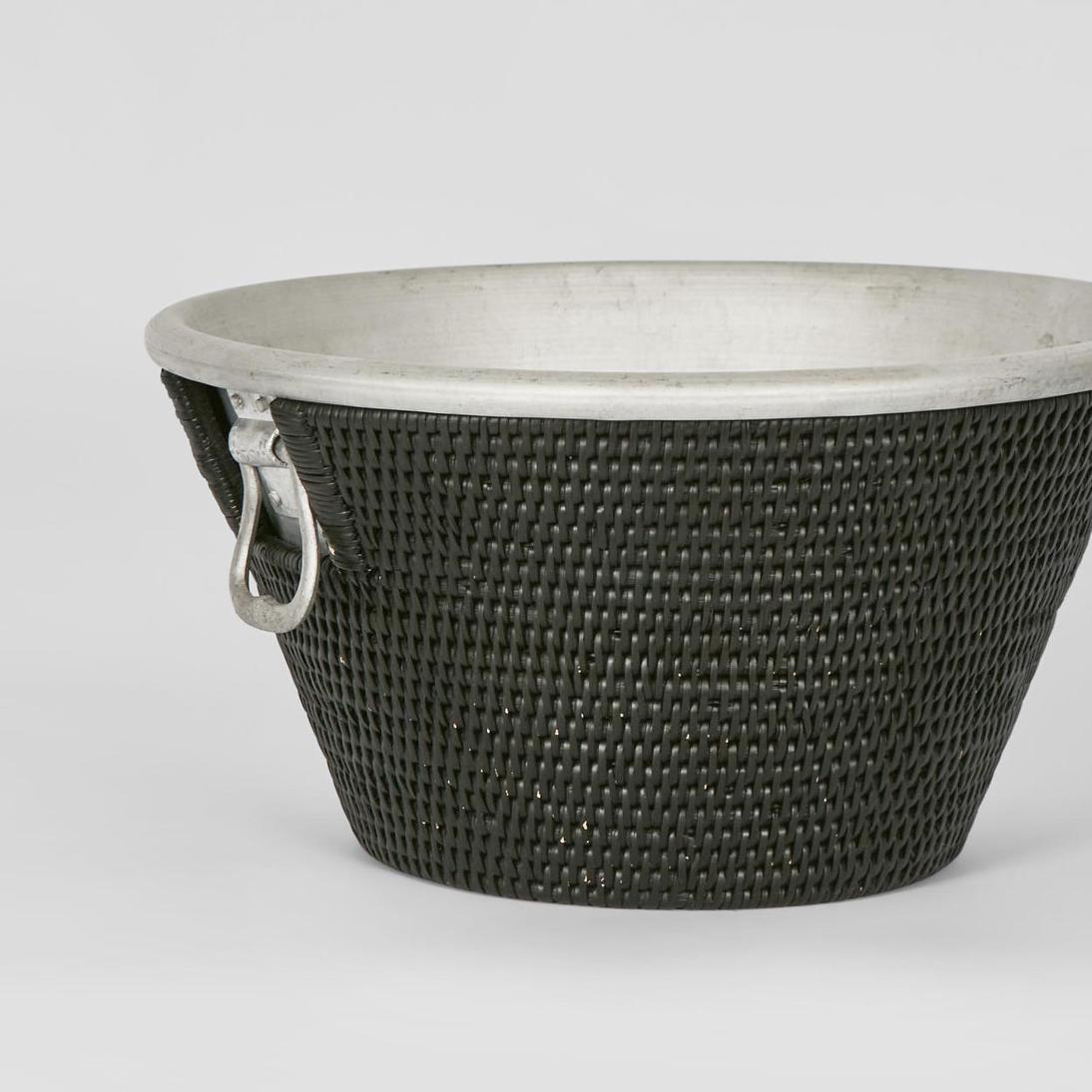 Paume Rattan Drinks Cooler Black, view 2
