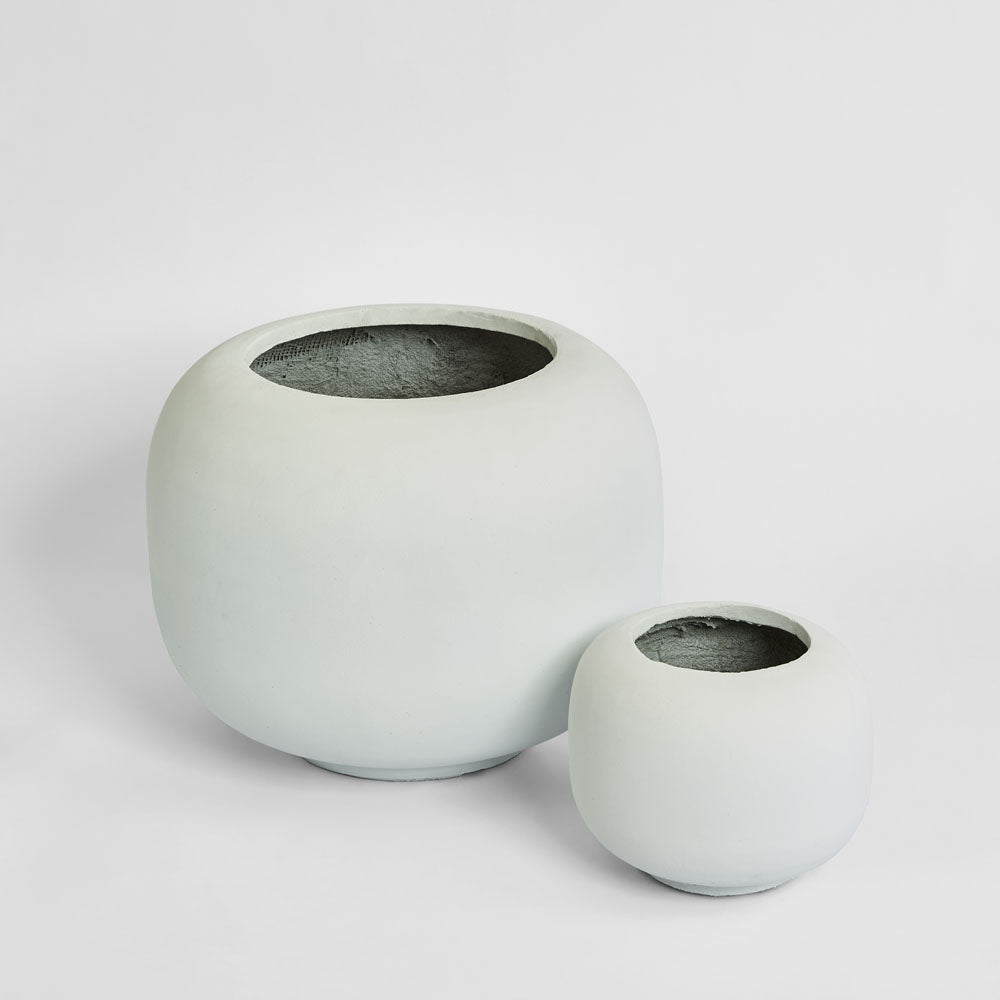 Sphere Planter Set of 2 White | Luxury home decor and furniture by Home Decor & Co