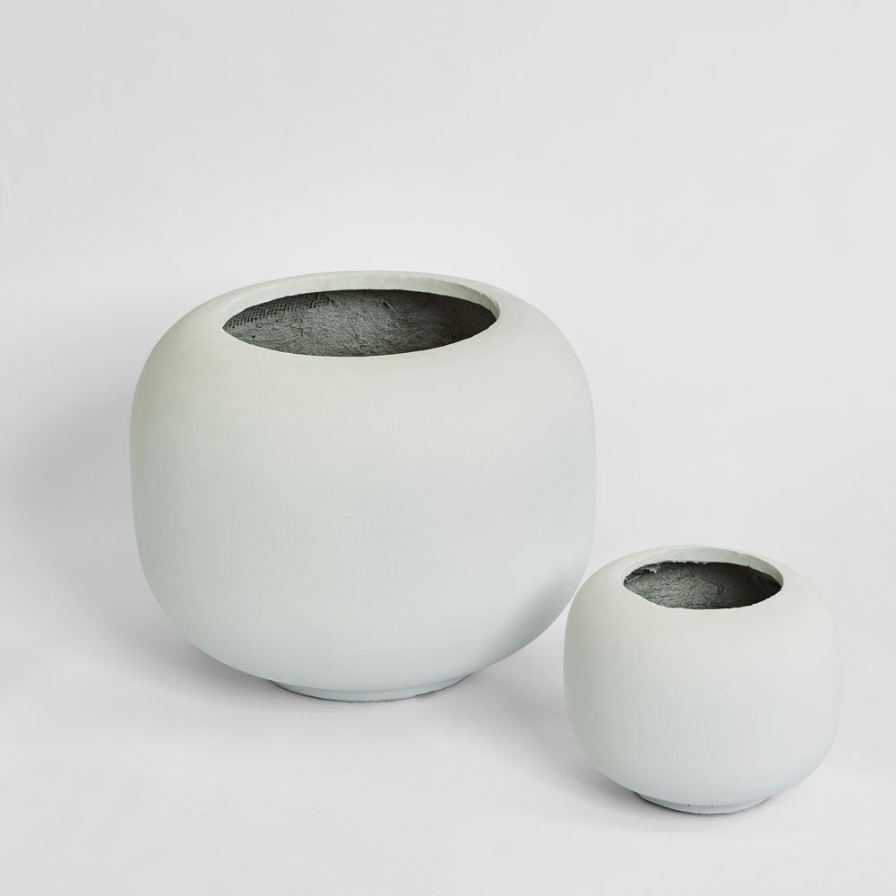 Sphere Planter Set of 2 White | Luxury home decor and furniture by Home Decor & Co