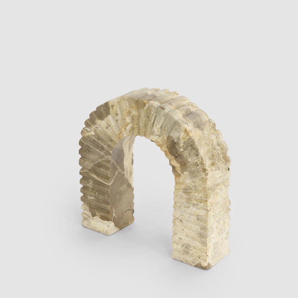 Oro Arch Sculpture Butterscotch Marble | Luxury home decor and furniture by Home Decor & Co