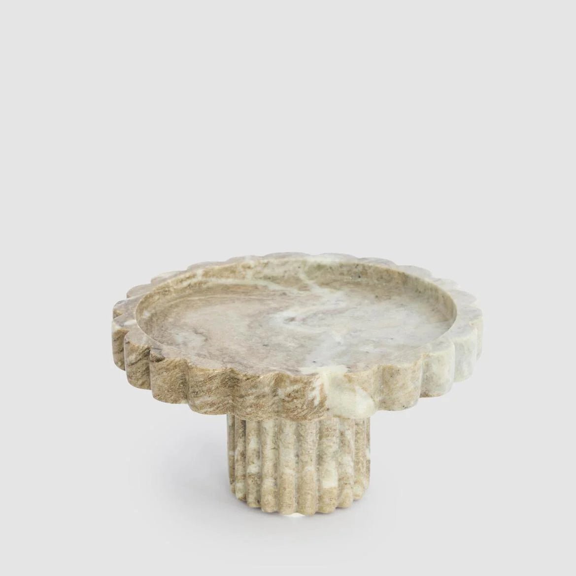 Arco Scalloped Cake Stand Toronto Marble | Luxury home decor and furniture by Home Decor & Co