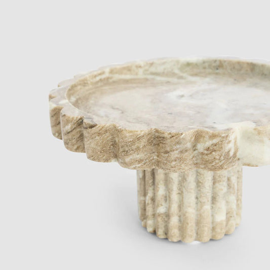 Arco Scalloped Cake Stand Toronto Marble | Luxury home decor and furniture by Home Decor & Co