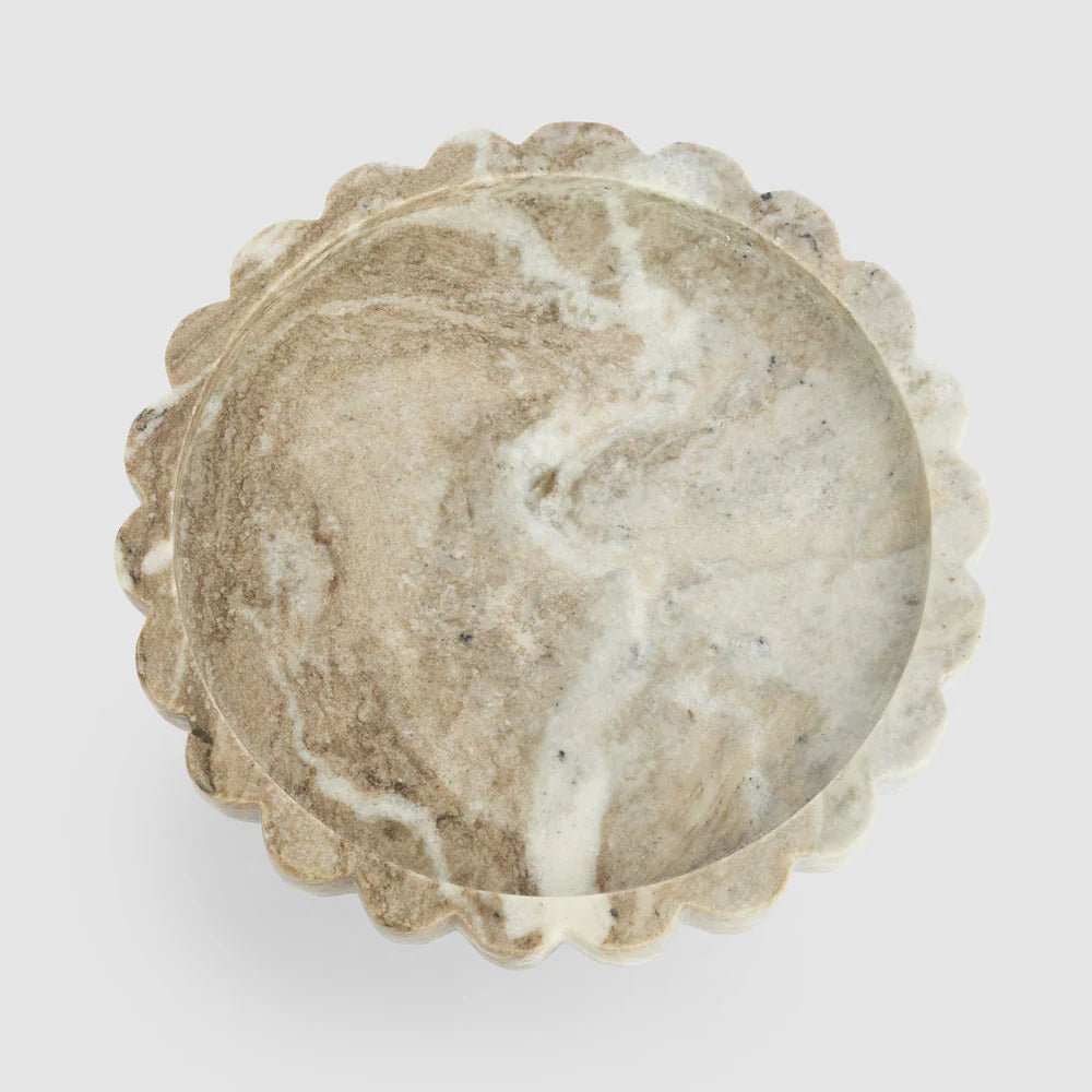 Arco Scalloped Cake Stand Toronto Marble | Luxury home decor and furniture by Home Decor & Co